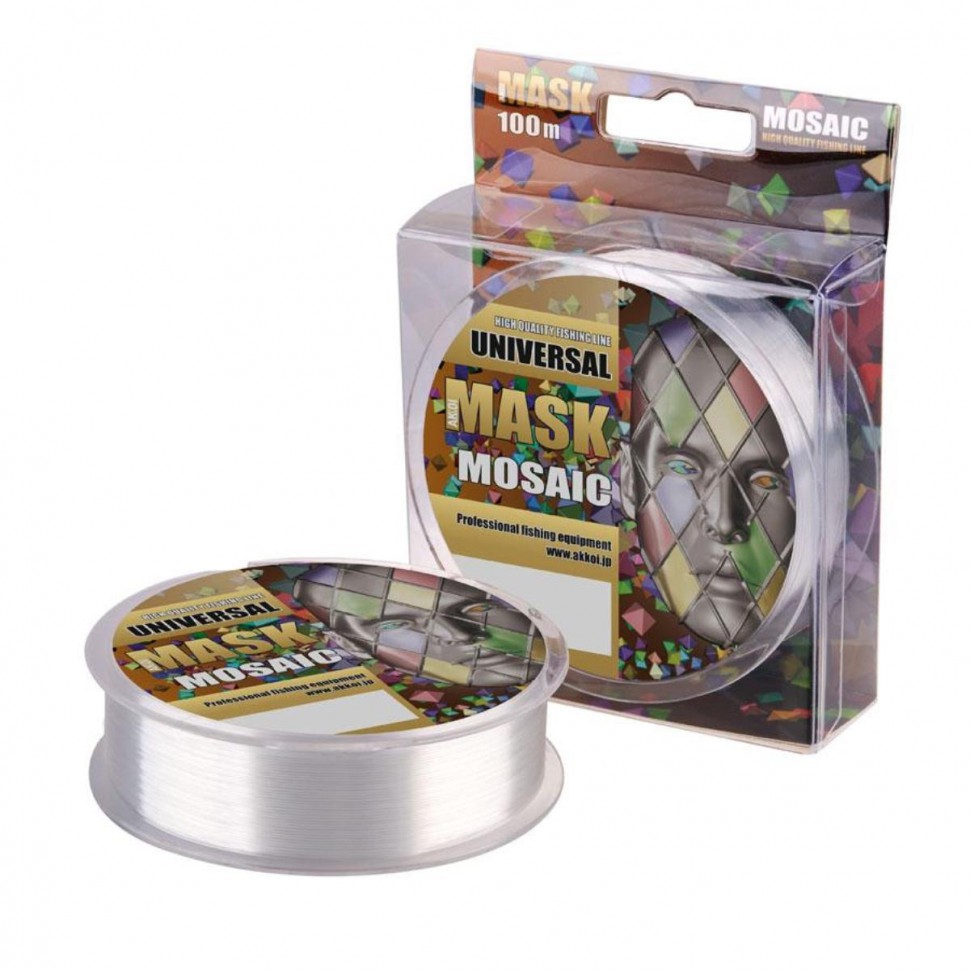 Леска Akkoi Mask Universal 0,376мм 100м прозрачная MUN100/0.376