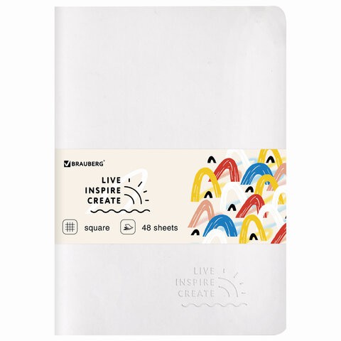 Тетрадь А5 Brauberg Rainbow SoftTouch 48 листов, клетка 403881