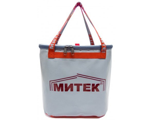 Сумка рыболовная Митек с крышкой, овал 60х20х60 (серый)